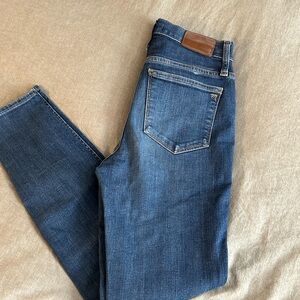Madewell Blue Denim Jeans with Golden Stitching